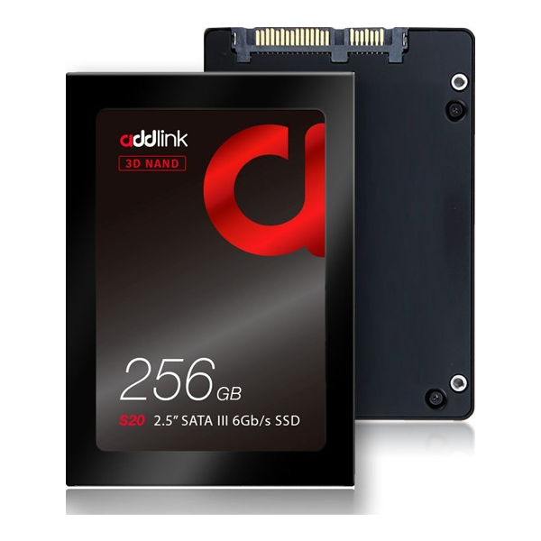 Addlink S20 3D Nand SSD 256GB Sata III 6Gb/s 2.5-inch/7mm Internal Solid State Drive with Read 510MB/s Write 400MB/s - 3D NAND 256GB | SSD