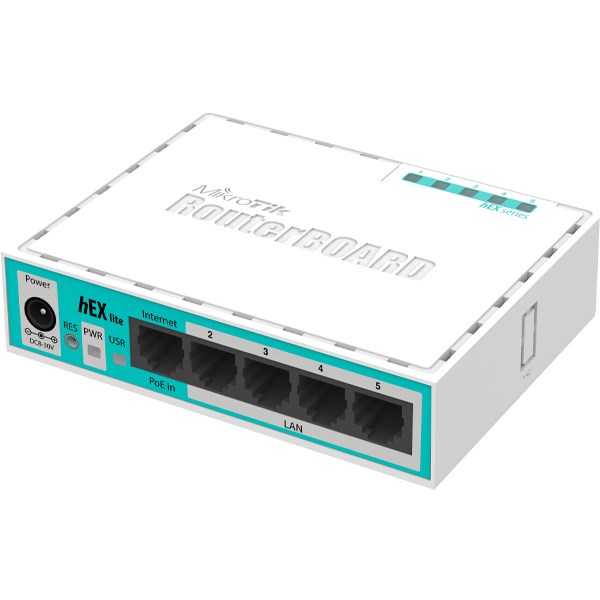 Mikrotik RB750R2 Router BOARD hEX lite 5 ports router 5 X 10/100 PoE OSL4 | RB750r-2 - EU INTL | MikroTik