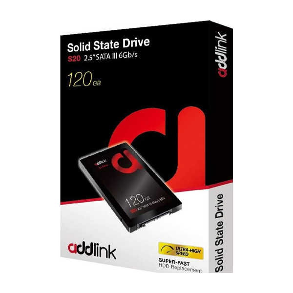 Addlink S20 3D Nand SSD 120GB Sata III 6Gb/s 2.5-inch/7mm Internal Solid State Drive with Read 510MB/s Write 400MB/s - 3D NAND 120GB | SSD