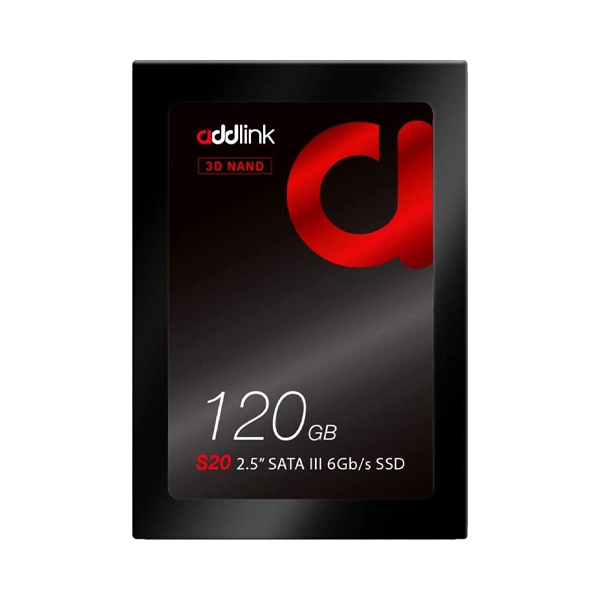 Addlink S20 3D Nand SSD 120GB Sata III 6Gb/s 2.5-inch/7mm Internal Solid State Drive with Read 510MB/s Write 400MB/s - 3D NAND 120GB | SSD